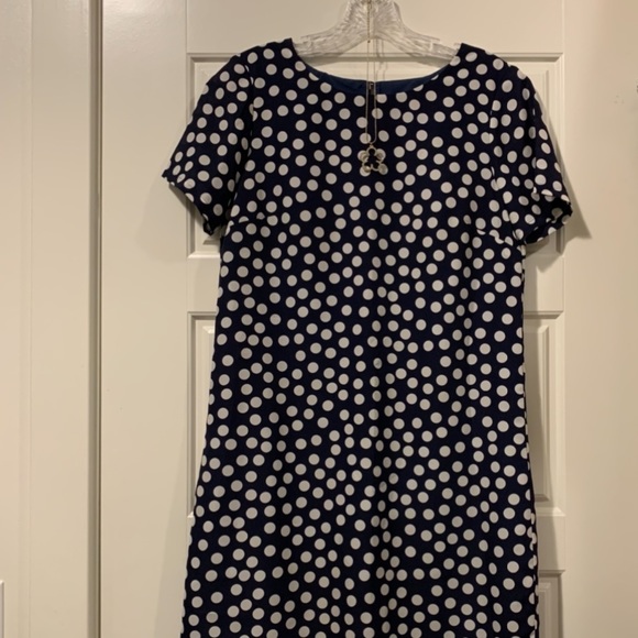 J Crew , Shift midi Dress Polka Dots ๐size 4 - Picture 2 of 7
